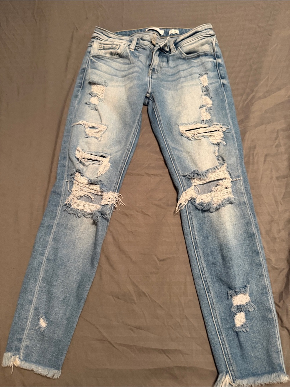 KanCan Light Blue Distressed Skinny Jeans